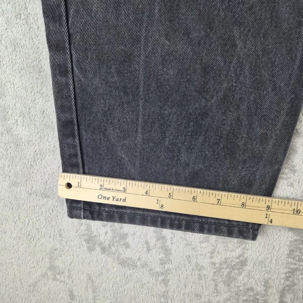 Levis 550 Jeans Mens 38x30 Black Denim Relaxed Fit 100% Cotton Faded Durable